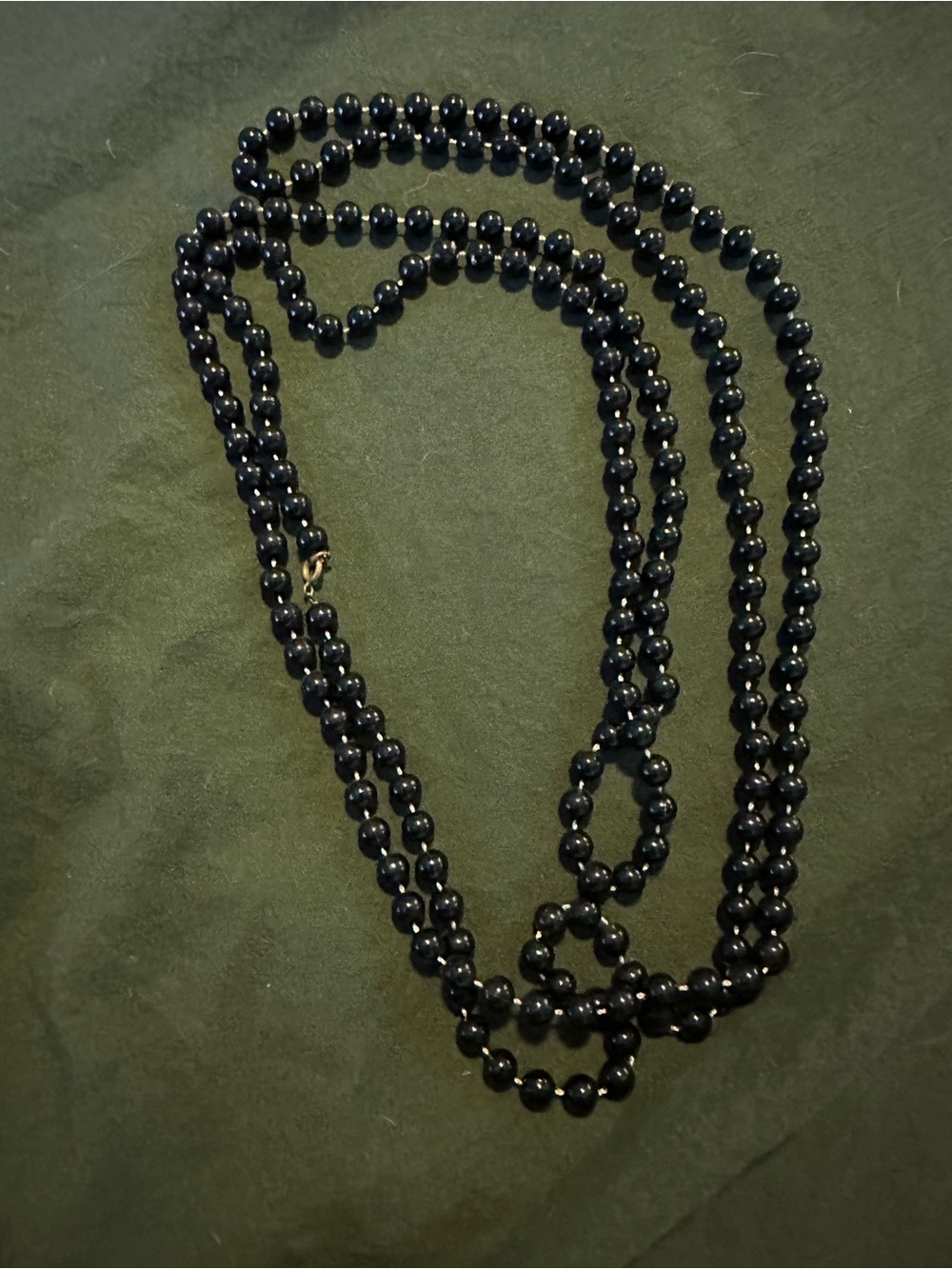 Vintage Classic Black Beaded Necklace - Women Jewelry